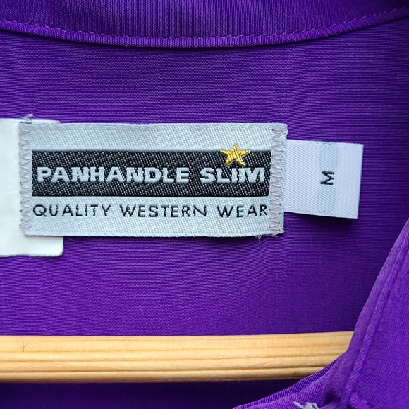 Purple Panhandle Slim Western Shirt Size M/L - Picture 3 of 10